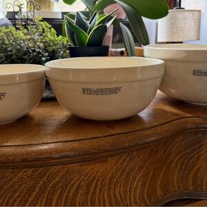Rae Dunn Cream Ceramic Bowl. Retired set. Used as display only.